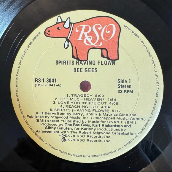 Bee Gees 1979 “Spirits Having Flown” Vinyl Record Polygram - Picture 12 of 16